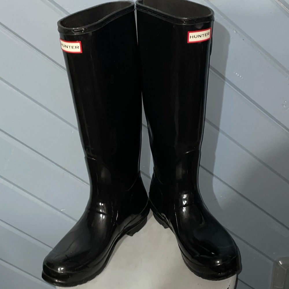 Hunter Original tall black gloss women’s rain boots - Picture 8 of 16